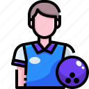 avatar, ball, bowling, game, player, sport