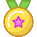 achievement, medal, position medal, prize, reward