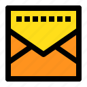 close, mail, message, square