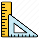 ruler, triangular, scale, measuring, geometrical, engineering, stationery