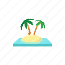 beach, cartoon, palm, summer, travel, tropical, vacation