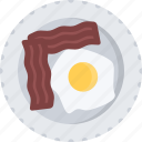 fried eggs bacon, fried eggs, bacon, food, meat, breakfast