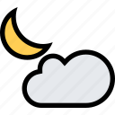 cloud, moon, weather