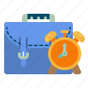 hourglass, menagement, time, work, business, briefcase, clock