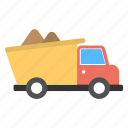 construction truck, construction vehicle, dump truck, transport, truck