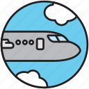 airplane, cloud, flight, fly, plane, sky, transport