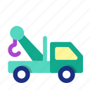 crane, truck, delivery, shipping, box, package, transport