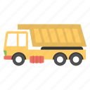 construction truck, construction vehicle, dump truck, transport, truck