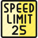 road, sign, speed, limit