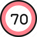 road, sign, speed, limit