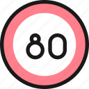 road, sign, speed, limit