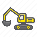 construction, digger, excavator, machine, transport, transportation, vehicle