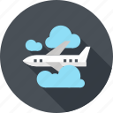 air, airplane, cloud, flight, plane, sky, travel