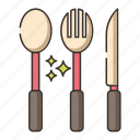 cutleries, fork, knife, restaurant, spoon, utensils