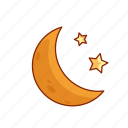 crescent, forecast, moon, night, sleep, stars, weather