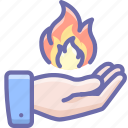 fire, hand, magic