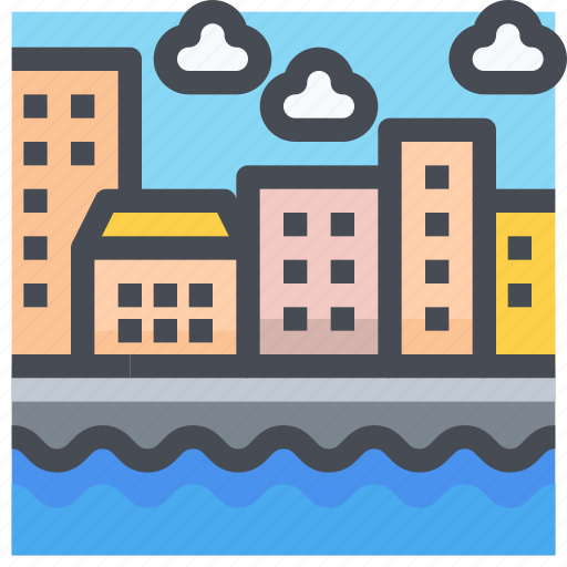 Building, city, construction, estate, home, river, urban icon - Download on Iconfinder