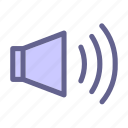 interface, media, on, sound, web icon