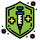 protected, healthcare, shield, syringe