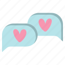 chat, heart, love, message, romance, valentine