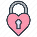 valentine, padlock, lock, heart, love, wedding