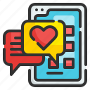 love, message, chat, smartphone, heart, romantic, valentines