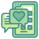 love, message, chat, smartphone, heart, romantic, valentines