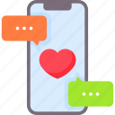 chat, heart, love, romantic, valentine