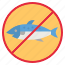 forbidden, no, fish, vegan, vegetarian