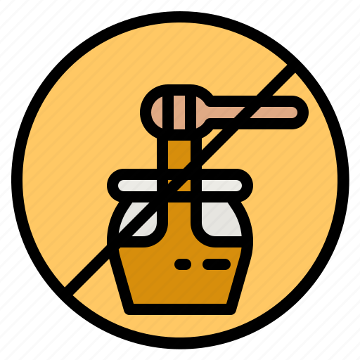 Forbidden, no, honey, vegan, vegetarian icon - Download on Iconfinder