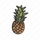 pineapple, food, fruit, healthy, tropical