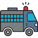 police, van, transport, vehicle