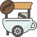 coffee, cart, espresso, beverage, cafe