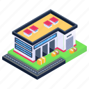 depot, storehouse building, warehouse, depository, stockroom