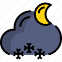 cloud, night, season, snow, weather