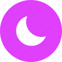 moon, night, sky, crescent