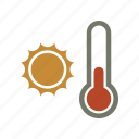 temperature, sun, weather, forecast, thermometer