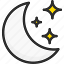 forecast, moon, night, star, weather