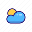 cloud, cloudy, day, forecast, sun, weather, weather icon