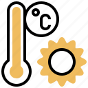 celsius, sun, temperature, thermometer, weather
