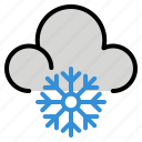 cloud, snowflake, weather