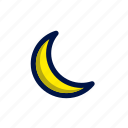 climate, crescent, moon, night, weather