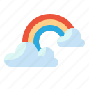 weather, rainbow, cloudy, cloud, sky