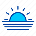 sunset, sunrise, sun, weather