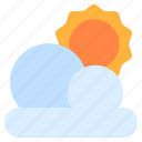 cloudy, cloud, sun, sunny, weather