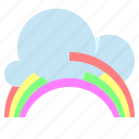 cloud, rainbow, sky, weather