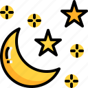 crescent, forecast, moon, night, sky, star, weather