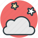 cloud, forecast, night, stars, weather