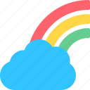 rainbow, spectrum, cloud, forecast, weather