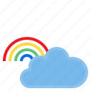 cloud, rainbow, temperature, weather